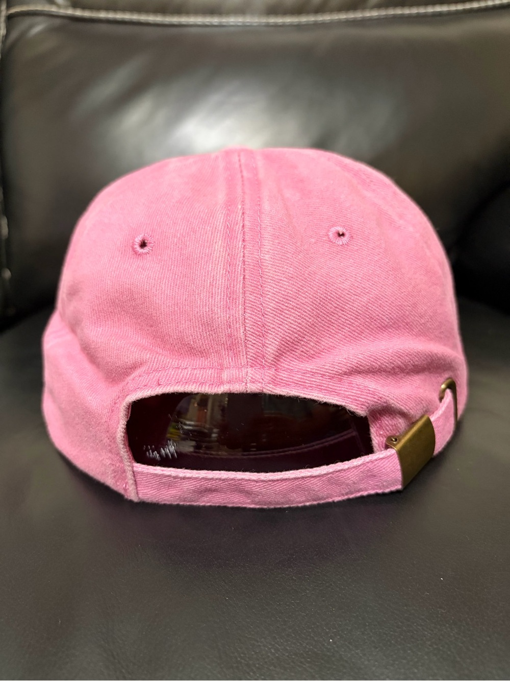 ALO Yoga Pink Adjustable Baseball Cap Hat White Embroidered Logo Unisex - Picture 3 of 3